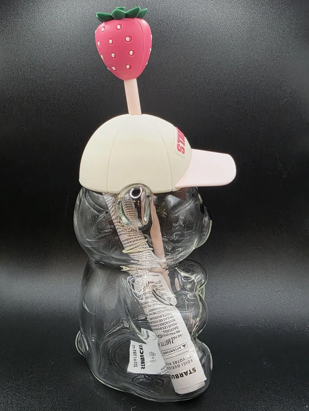 2026 Starbucks Bearista Pink Drink Bear Cup Strawberry Hat